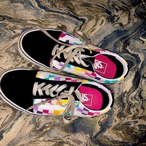 Us size 7 pastel rainbow low top vans